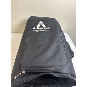Golf Shoe Bag with Side Pockets and Strap Handle Zipper Logo Black Color